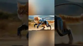 cat turns into a robot