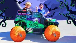 Kids Play Mechanic and Broken Monster Truck Wheels