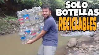 COMO hacer una BALSA CASERA con PLASTICO RECICLABLE  en VERANO paso a paso * parte 1*