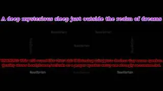 A deep mysterious sleep just outside the realm of dreams (Soundtrack)