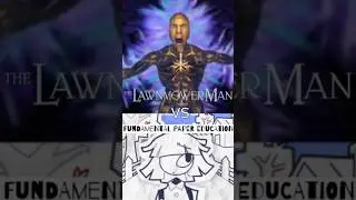 the lawnmower man vs fundamental paper education #soyjak #wojak #cobson #shorts #meme