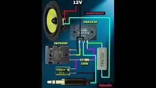 POWER FULL AMPLIFIER CIRCUIT #shorts#shortvideo#amplifier#amp#audio#circuit#diagram#electronic#diy