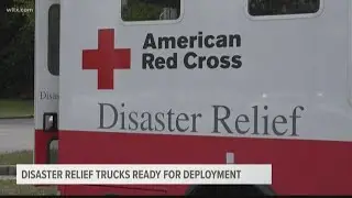 American Red Cross disaster relief trucks ready to go for Dorian deployment
