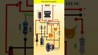 TDA 2050 IC AMPLIFIER #shorts #amplifier #ytshorts #tda #circuit