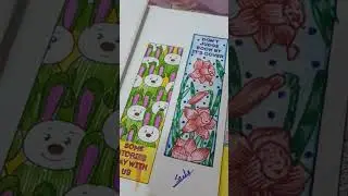 which bookmark design you like the most #bookmarkpainting #viral #coloring #funtime #viralshorts