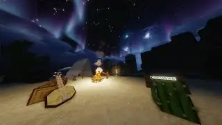 Minecraft Yule Log on desert to fall asleep