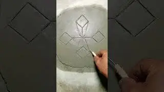 Another easy way drawing 3d on cement
