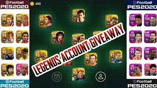 70 BLACK BALLS LEGENDS ACCOUNT GIVEAWAY || FREE ACCOUNT || PES 2020 MOBILE