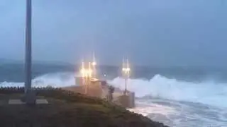Roonagh pier Storm january 26 2014
