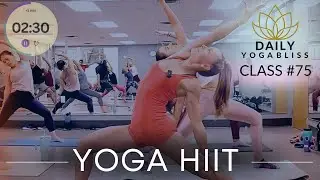60-MIN POWER YOGA HIIT WORKOUT (weight loss, sweaty full body flow, abs)/ DailyYogaBliss Flow #75