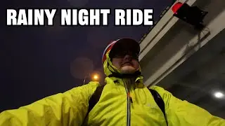4K  POV Night Cycling in the Rain &mdash; Thought It Was Snow