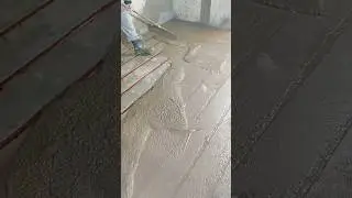 Applying and Smoothing Concrete Screed Over the Heated Floor System