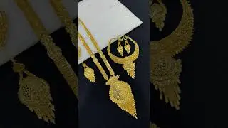 beautiful gold jewellery of one gram gold plated dm ❤️ me for price
