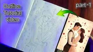 GF-BF outline complete #drawing #viralvideo #art