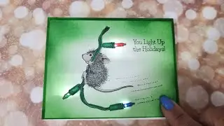 House Mouse Merry & Bright & Twinkle lights at Spellbinders