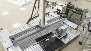 Fiber laser with XYY gantry moving table&rotary| Ruler scale engraving stainless steel rod/tube/pipe
