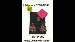 💞Soft and Breathable Cotton Mix Sarees🛍🧚&zwj;♀🧚&zwj;♂