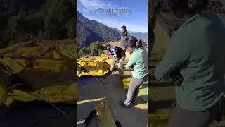 how to unpitch your tent 💚 #travel #mountains #tent