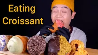 Cream Croissants and Cookies Mukbang...Eating Dubai Croissant @Bonggil   #viral #viralvideo #mukbang
