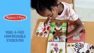 Melissa & Doug Make-a-Face Farm Reusable Sticker Pad