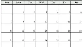 January 2018 Calendar