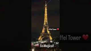 Eiffel Tower at night ❤️❤️❤️#parisian #parisianadventure #eiffeltower #eiffel #paris #france #love