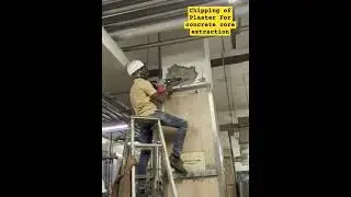 Concrete core extraction preparation #core #construction #ytshortsindia #ytshortsvideo