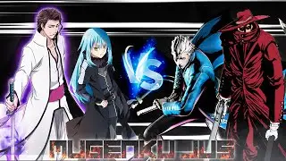 Aizen & Rimuru Demon Lord vs Vergil & Alucard ANIME MUGEN JUS Team Fight