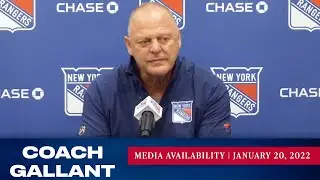 New York Rangers: Coach Gallant Media Availability | Jan. 20, 2022