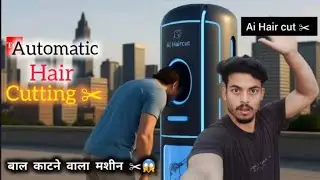 Automatic Hair Cutting Machine 😱 | बिना नाई के बाल काटने की नई टेक्नोलॉजी | Future Hair Cut 2025