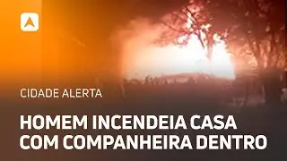 Homem incendeia casa com companheira dentro