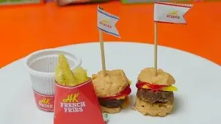 Kawaii Kracie Happy Kitchen - Mini Burger &  French Fries