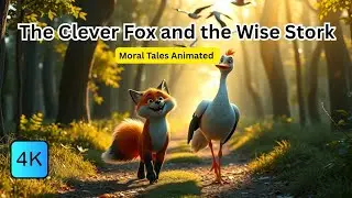 The Clever Fox and The Wise Stork || Moral Tales English|| Animation 4k story