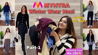 *Huge* MYNTRA Winter Wear Haul Under Budget | Sweaters, Cardigans Starting from Rs.380😱 Best Quality
