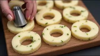 Knoblauchkartoffelringe in 15 Minuten! Die beste Kartoffel-Vorspeise!