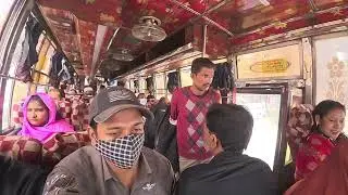 Chaotic Overcrowded Local Bus Journey | Harsh Public Transport Reality