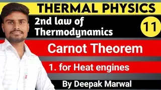 Carnot Theorem | For heat engines | maximum efficiency of reversible engine or carnot engine