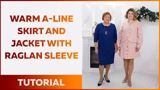 Warm A-lined skirt and jacket with raglan sleeve. Master-class