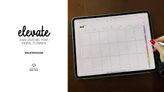 2025-2026 Mid Year Elevate Digital Planner - 12 Subject Notebook | Month, Week & 2 PPD Walkthrough
