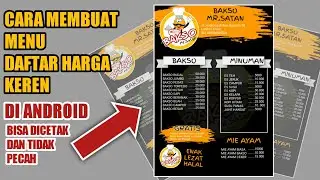 Tutorial Cara membuat Poster Keren Di Android-Daftar Harga Menu Makanan-Bakso