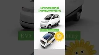 India's First Solar Powered Car, Dhoop se chalne wali car. EVA by Vyave Mobility. Follow #CheezyAuto