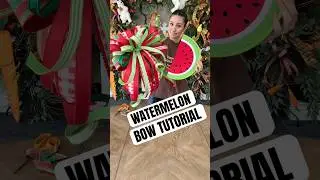 Watermelon Bow Tutorial for Wreath or Mailbox Swag | Wreaths by Waldo