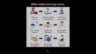 Billion dollars morning routine📈💸#mindset #success #business