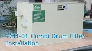 Qlozone YCM Koi Pond Filter Combi Drum Filter Install Video