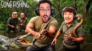 AGORA EU APRENDI A PESCAR! - GONE FISHING com COLEGAS!