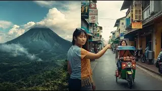 Volcano Views & Tricycle Deals&hellip; Real Philippines Street Experience
