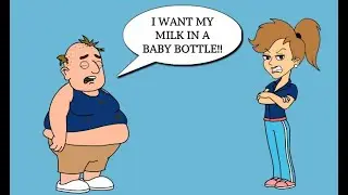 Big Baby Tom Wants to Drink Milk From a Bottle
