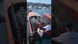Wait until you hear this twin V16s fire's up 🔥🤯 #racingboat #engine #rawpower  @Africanmechanics