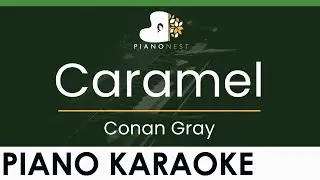 Conan Gray - Caramel - LOWER Key (Piano Karaoke Instrumental)
