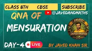 Qna of Mensuration Class 8th CBSE @javedandmaths 